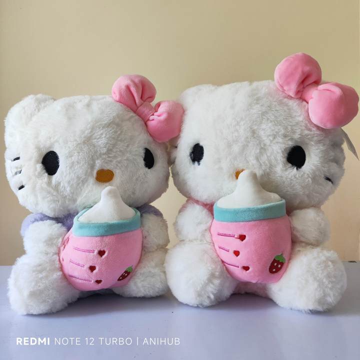 Hello Kitty Holding Strawberry Milk plush 30cm