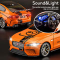 (Preorder) LEO 1:18 JAGUAR XE SV Project 8 Die Cast Vehicle Model Car Metal Toy Cars for Boys Simulation Sound Light Effect Jaguar Gift Hobby Collection ကလေးကစားစရာအရုပ်. 