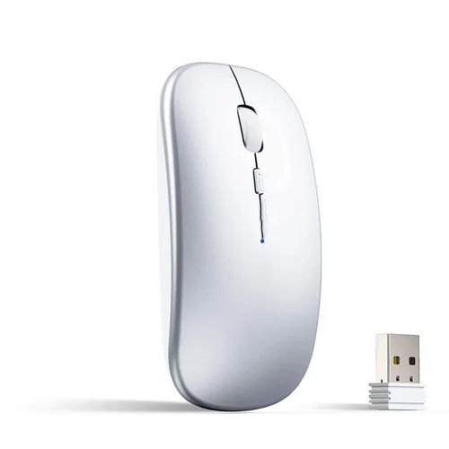 🖱️Silent Wireless Mouse [Battery Level Visible] 🔕 Slim & Rechargeable 🔋🖱️