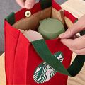 Starbucks Canvas Water Bottle Bag Thermos Mug Canvas Tote Bag. 
