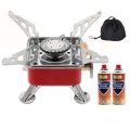Golden Pyae Portable Camping Gas Stove Ultra Light Folding Electronic Ignition Outdoor Backpacking Picnic Hiking Barbecue Cooking Stove (သယ်ယူလွယ် အိတ်ဆောင် မီးဖို). 