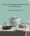 Bear - Multifunction Electric Cooking Pot Electric Caldron Mint Green (without steamer). 