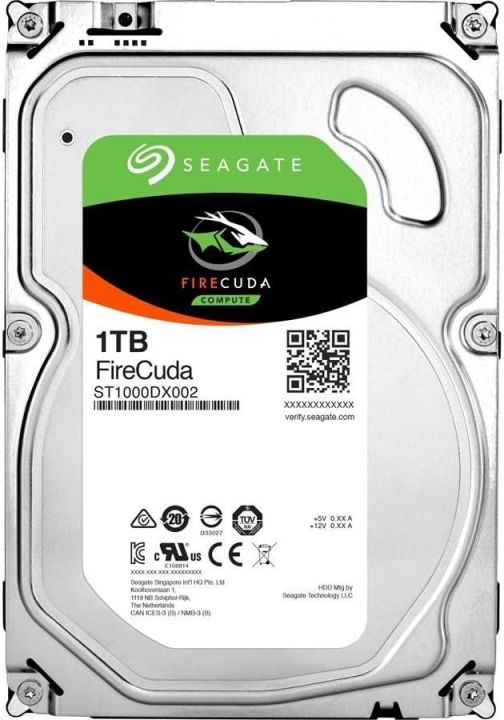 Seagate FireCuda ST1000DX002 1 TB 3.5" Internal Hybrid Hard Drive - SATA - 7200rpmRPM SATA 6Gb/s 64MB Cache 3.5-Inch Hard Drive (ST1000DX002)