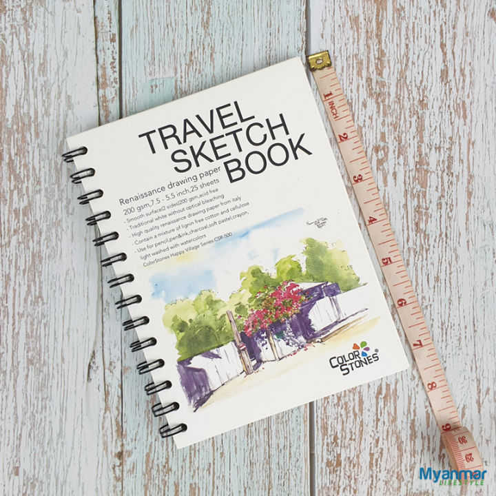 200gsm%20-%207.5%20x%205.5inch%20%20-%20%2025%20Sheet%20-%20Travel%20Sketchbook%20-%20ColorStones%20-%20Image%204