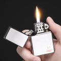 🔥 ရေနံဆီ မီးခြစ် Classic Hawk Flip Top 🛢️Oil Lighter  Silver : 1. Lighter + Fluid with Box, 2. 7 flints & Zorro, 3. Fluid 133ml. 