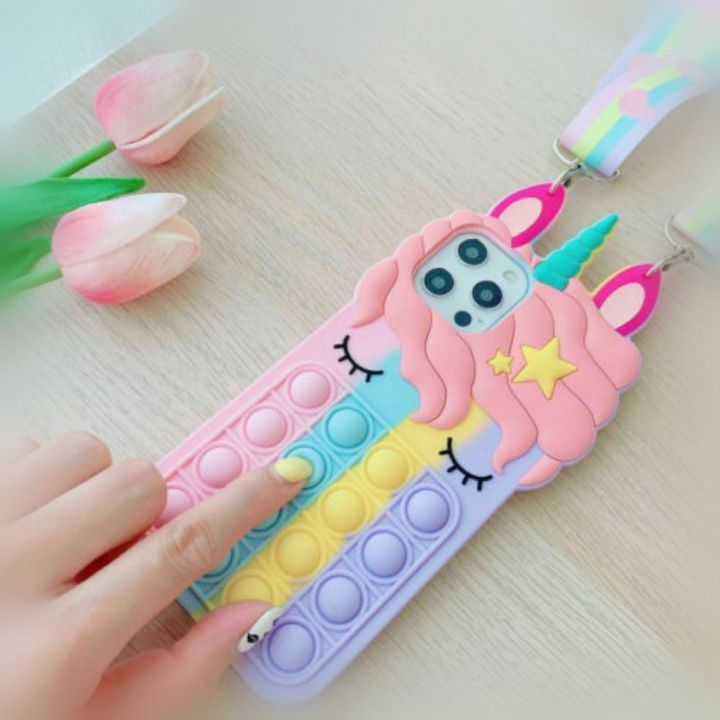 Pop%20Fidget%20Toys%20Push%20It%20Bubble%20Case%20Cover%20For%20iPhone%2013%20/%2013%20Pro%20/%2013%20Pro%20Max%20(Unicorn)%20-%20Image%207