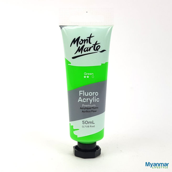 Green - Fluorescent Acrylic -  50ml - Mont Marte