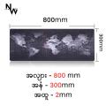 ကမ္ဘာ့မြေပုံ mouse pad အကြီး Large World Mousepad 800 x 300 x 2 mm , 600 x 300 x 2mm. 