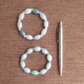 Jade Barrel beads bracelet,  ကျောက်စိမ်းဘုံပုတီးညှပ် လက်ပတ်၊. 