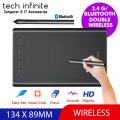 Tech Infinte Vson Letsketch WP9622N Bluetooth 134 X 89mm Drawing Tablet Graphic Drawing Pen Board Drawing Tablet Writing Pad 2.4G Wireless Bluetooth 8192 for Laptop PC Digital Drawing Graphic Tablet with Pen for Windows & Mac OS devices. 