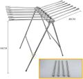 Folding Clothes Drying Rack Mobile Wing Type Drying Rack Indoor Floor Drying Rack Stainless Steel Folding Hanger for Easy Storage. 