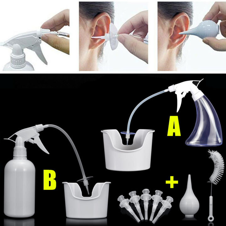 Ear Wax Removal Cleaner Tool Cleaning Earwax Remover Irrigation 5 Basin Tips Kit