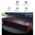 Portable Wired Bluetooth 5.0 Speaker Long Wooden HD Audio Subwoofer Music Surround Speaker USB powered for Outdoor. 