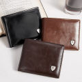 BOSTANTEN short men's wallet, large capacity, durable leather, classic, genuine men's wallet. အမျိုးသားသုံးပိုက်ဆံအိတ် (Preorder). 