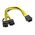 6 Pin to Dual PCIe 8 Pin (6+2) Graphics Card PCI Express Power Adapter GPU VGA Y-Splitter Extension Cable Mining Video Card Power Cable 9 inches. 