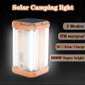 Clover LED Solar Camping Light 2Mode Flashlight Multipurpose Rechargeable Portable Waterproof. 