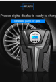 Car emergency supplies car inflatable pump, automatic charging and stopping, digital display with light, inflator, tire inflation. 