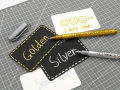 Gold and Silver Metallic Paint Pen  Markers for Artist Illustration, Crafts, Gift Card Making, Scrapbooking, Fabric, DIY Photo Album. 