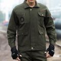 Orfilas men jacket zipper green outdoor, labor insurance work jacket men jackets cargo jacket men. 