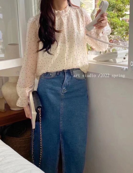 Blouses for Women (BKK Brand)အမျိုးသမီး ဝတ်လက်ရှည်အင်္ကျီ