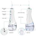 H2OFLOSS Water Flosser for Teeth IPX7 Waterproof Dental Oral Irrigator Tooth Cleaner with 5 Modes, 300ML Water Tank and 6 Jets Toothpick for Tooth Brace Gum Bridges Tartar Cleaning. 