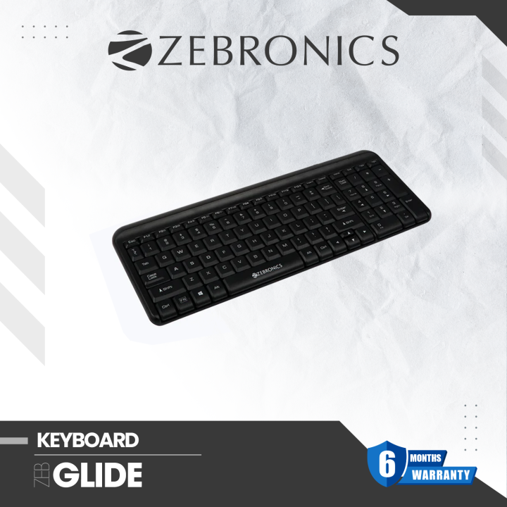 ZEBRONICS%20Zeb-Glide%20USB%20Wired%20Multimedia%20Keyboard%20for%20PC/Laptop%20with%20Rupee%20Symbol%20Key,%20Plug%20&%20Play,%20Gold%20Plated%20USB%20Connector%20(GLIDE%20BLACK)%20-%20Image%203