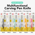 Carving Pen Knife | Engraving Knife - For Use As a Precision Knife, Craft knife, Carving Knife and Hobby Knife - For Art, Scrapbooking, Stencils, and DIY Projects - Comes With 6 Spare Blades. 