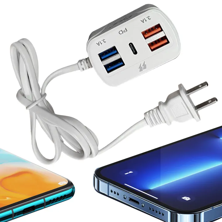4%20Port%20USB%20+%20PD%20Fast%20Charger%20with%20Power%20Cord%20for%20Universal%20Mobile%20Phone%20-%20Image%204