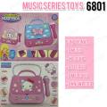 Karaoke Machine, Girls Karaoke Machine Toys Music Player With Microphone And Light, Battery Operated Portable Singing Machine 6801. 