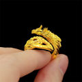 iBis_ Dragon Phoenix Couple Wedding Ring (Adjustable). 