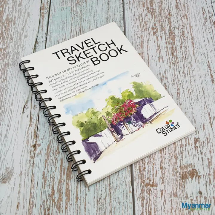 200gsm%20-%207.5%20x%205.5inch%20%20-%20%2025%20Sheet%20-%20Travel%20Sketchbook%20-%20ColorStones%20-%20Image%207