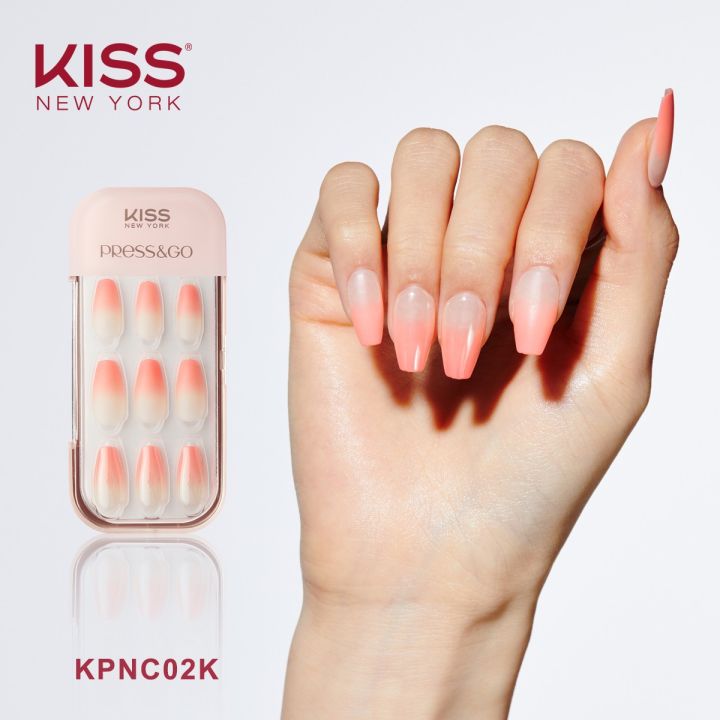 KISS NY PRESS & GO COFFIN NAILS -KPNC02K