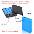 DIY Power Bank Charger Shell Charging Case Mini Solderless Power Supply Housing 3.7V 4 Slots 18650 Battery Box Case (without battery). 