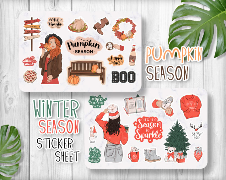 Seasonal%20Girl,%20Pumpkin%20-%20Winter%20Season%20Sticker%20Sheet%20-%202%20Stickers%20Sheet%20%20Kiss%20Cut%20Stickers%20for%20Planners%20%20Journals%20and%20Scrapbooking%20%20Laptop%20Sticker%20%20Car%20Sticker%20%20Phone%20Sticker%20%20Waterbottle%20Sticker%20%20Wall%20Sticker%20%20Waterproof%20Sticker%20-%20Image%202