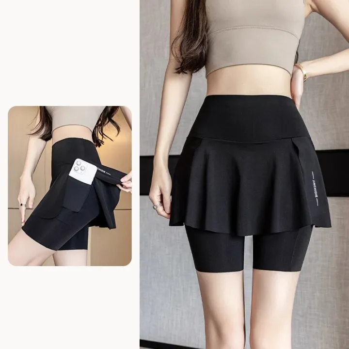 (Preorder)%20SBART%20Fireproof%20Yoga%20Pants%20for%20Walking%20with%20Pockets,%20Women's%20Quick-Drying%20Ice%20Silk%20Sports%20Skirt%20and%20Running%20Fitness%20Skirt%20-%20Image%208