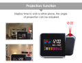 Digital Alarm Clock with Temperature. 