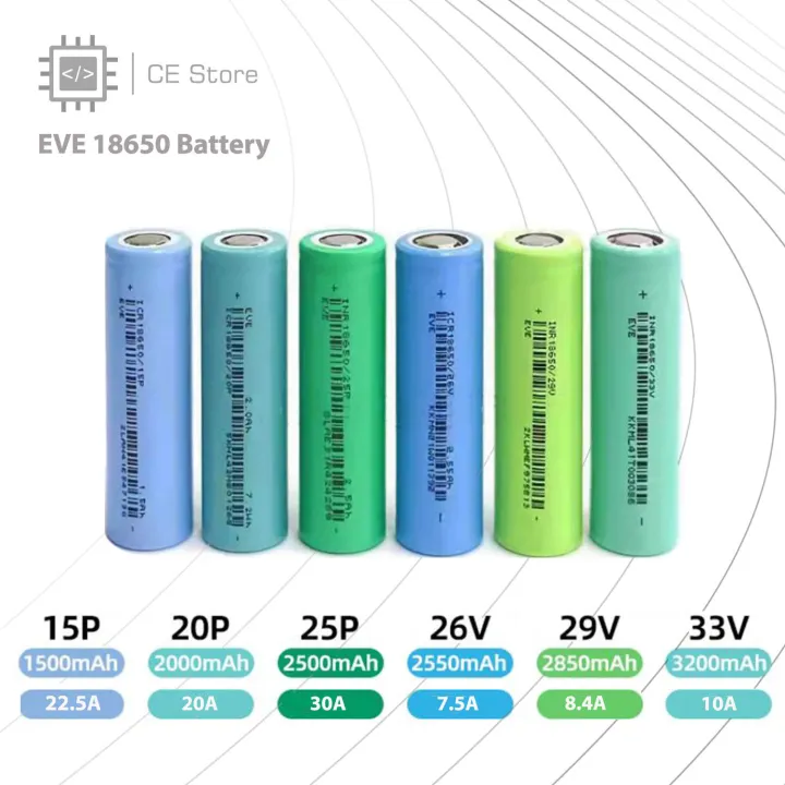 EVE New cell 18650 Li-ion High Quality Rechargeable Battery - CE Store