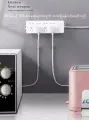 Power Strip Holder Desk Organiser wall-mounted Strong Seamless Home Free Punching Socket Hanging Wall Home Storage Supplies နံရံကပ် ချိတ်တွဲ. 