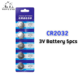 Button Battery CR2032, CR2045, CR2450 3V Lithium Battery, Hight Quality 5 Pcs Pack. 