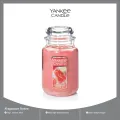 Yankee Candle Strawberry Lemon Ice Scented Original 623g Large Jar Single Wick Candle, Over 110 Hrs of Burn Time. 
