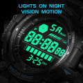(Preorder) LIGE FOXBOX Men's Fashion Watch,5ATM Waterproof Luminous Sports Jam Tangan Digital Week Calendar Quartz Watch + Box အမျိုးသားဝတ်လက်ပတ်နာရီ. 