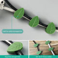 Plant Climbing Wall Fixture Clips Self-Adhesive Plant Fixer Invisible Leaf Shaped Wall Vines Fixing Clips Hook Plant Vine Traction for Home Decoration and Cable Wire Fixing. 