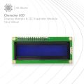 16x2 Character LCD Display Module + I2C Expander Module (Blue). 