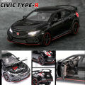 (Preorder) LEO 1:32 Scale HONDA CIVIC TYPE-R DIECAST model alloy car sound and light pull back caR TOYS COLLECTION Toys for boys Gift Collection ကလေးကစားစရာအရုပ်. 