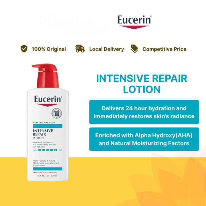 (Preorder) Eucerin Intensive Repair Lotion, Rich Lotion for Very Dry, Flaky Skin, 500ml