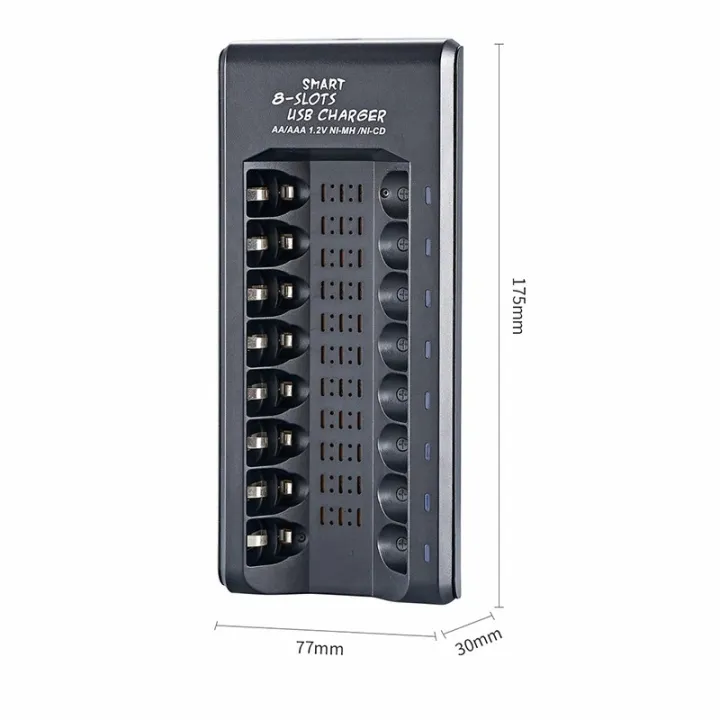 8%20Slots%20Electric%20Battery%20Charger%20Intelligent%20Fast%20Led%20Indicator%20Usb%20Charger%20For%20Aa/aaa%20Ni-mh/ni-cd%20Rechargeable%20Battery%20-%20Image%202