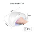 LULAA SUNone 48W UV nail dryer lamp Gel LED white light for nail machine nail curing lamp for Gel polish nail art tools. 