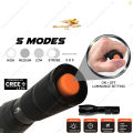 FireLight T6-02 O1, Advanced Professional Flashlight High lumen 900 lm Lighting range 90m, XM L-T6 LED. ONLY FLASHLIGHT, NO ACCESSORY.. 