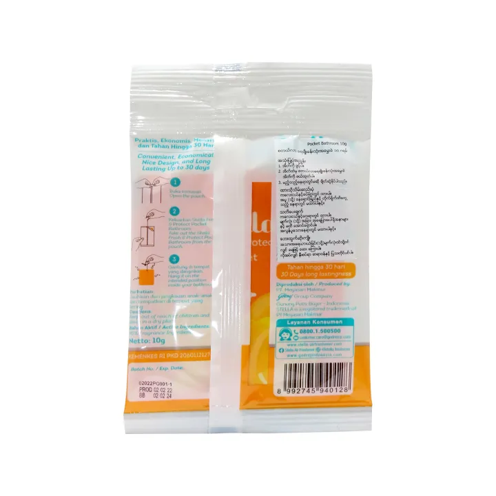Stella%20Bathroom%20Air%20Freshener%20Pocket%2010g%20(Orange)%20-%20Image%203