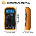 Digital Multimeter Tester with Buzzer High-Precision Intelligent Anti-Burn Multifunctional Voltmeter Ohmmeter Ammeter XL830L. 